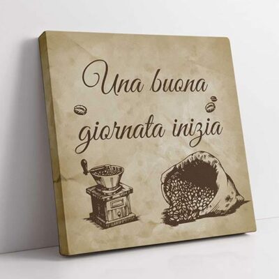 Quadri cucina con scritte sul caffè stampe