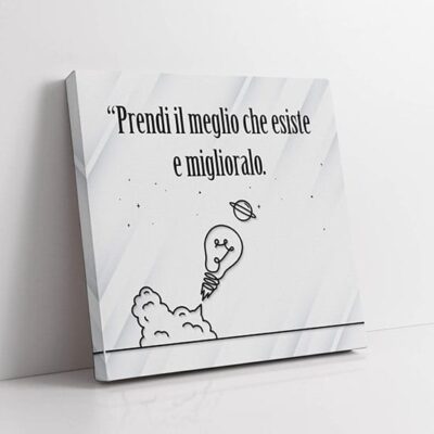 Quadri moderni con frase su tela da appendere