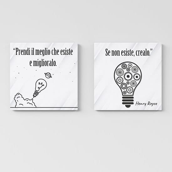 Quadri moderni con frase su tela