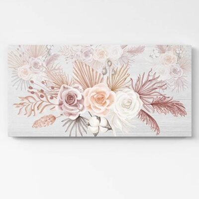 Quadro shabby chic con fiori