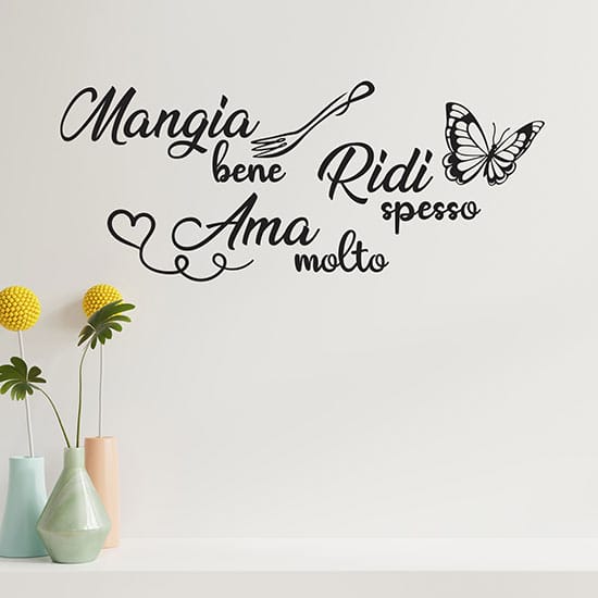 Scritte adesive murali per arredare