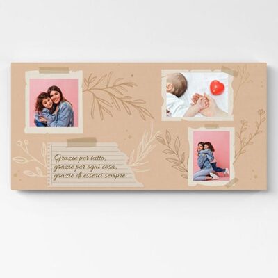 quadro personalizzato con dedica e foto