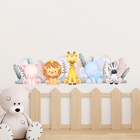 Adesivi da parete per bambini safari stickers murali