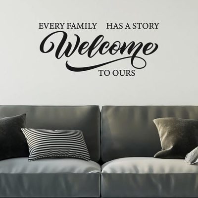 Adesivi murali con frase per la famiglia