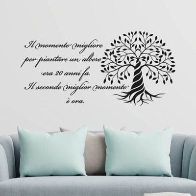 Adesivi murali con proverbio cinese e albero della vita