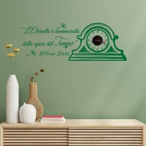 Orologio da muro con frase adesiva per arredare