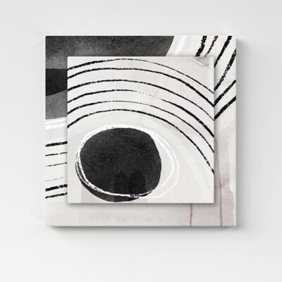 Quadri 3D astratti su tela combinati su due livelli