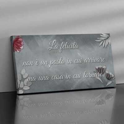 Quadro personalizzato con la tua frase su tela da appendere