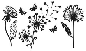 disposizione wall stickers soffioni decorativi