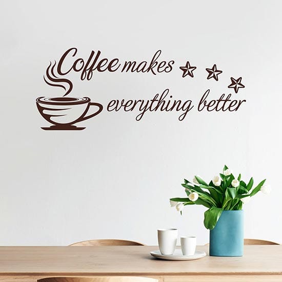 Adesivi da parete caffè per la cucina