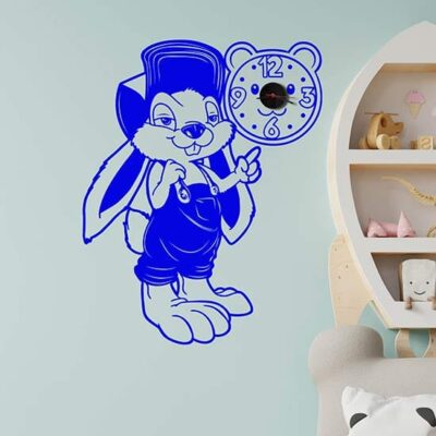 Orologio da parete per bambini con stickers murali