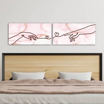 Quadri per camera da letto due tele