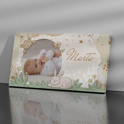 Quadro personalizzato per bambini con nome e foto