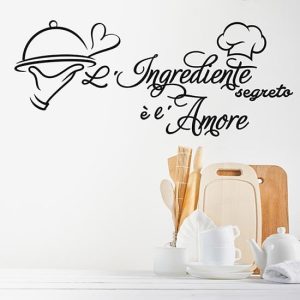 Scritte adesive murali da cucina per arredare