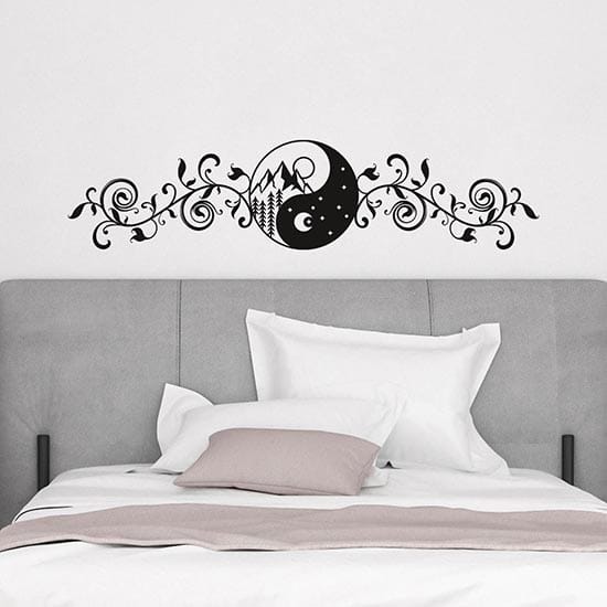 Adesivi da parete yin e yang di design