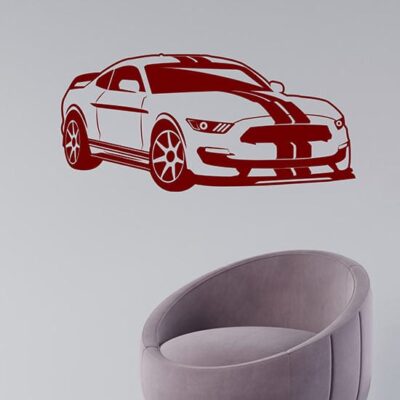 Adesivo murale auto sportiva wall stickers