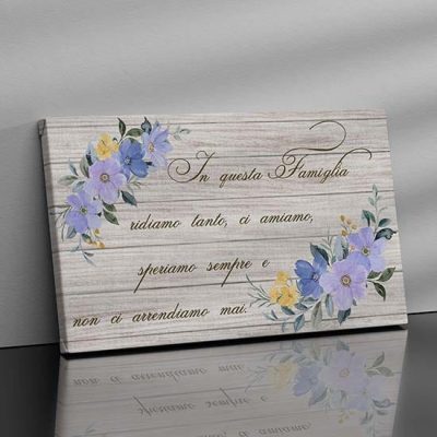 Quadro shabby chic con frase per la famiglia