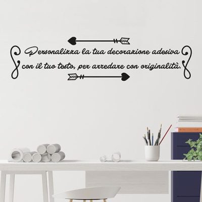 Scritta adesiva personalizzata per muro