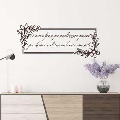 Frasi adesive personalizzate per muro wall stickers