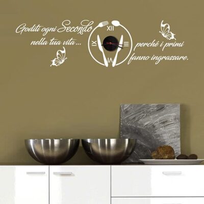 Orologio da parete per cucina con frase divertente