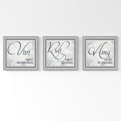 Quadretti con scritte su tela per il soggiorno