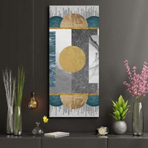 Quadro astratto geometrico stampato su tela