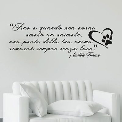 Scritte adesive da parete sugli animali