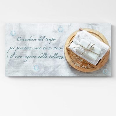 Stampa su tela moderna per bagno quadro con frase