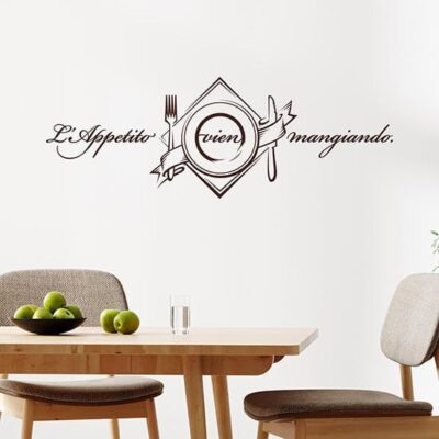 Stickers murali proverbio cucina adesivi da parete
