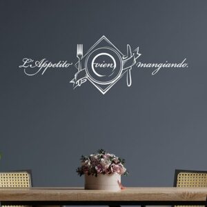 Stickers murali proverbio cucina scritte adesive
