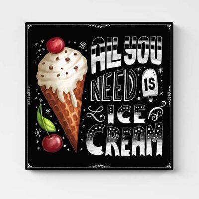 Quadro su tela con stampa gelato