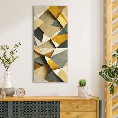 Stampa su tela quadro astratto geometrico d'arredo