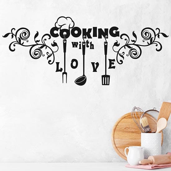 Decorazione adesiva per cucina cooking