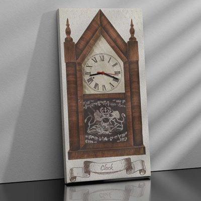 Orologio da parete vintage su quadro