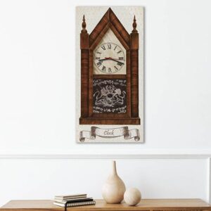 Orologio da parete vintage su quadro stampato