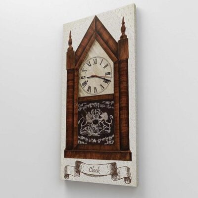 Orologio da parete vintage su quadro su tela