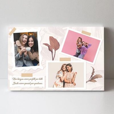 Quadro personalizzato con foto su tela e dedica
