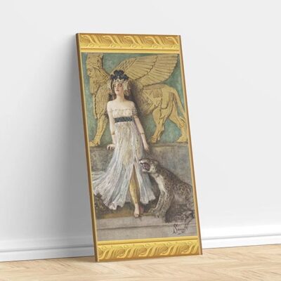 Quadro su tela la regina Semiramide di Cesare Saccaggi