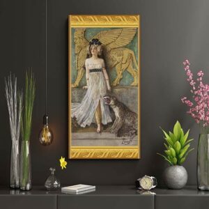 Quadro su tela la regina Semiramide di Saccaggi