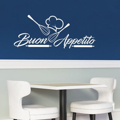 Adesivo murale buon appetito stickers cucina