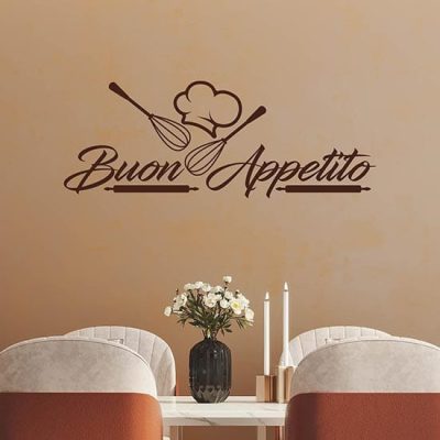 Adesivo murale buon appetito wall stickers cucina