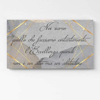 Quadro moderno con citazione di Aristotele