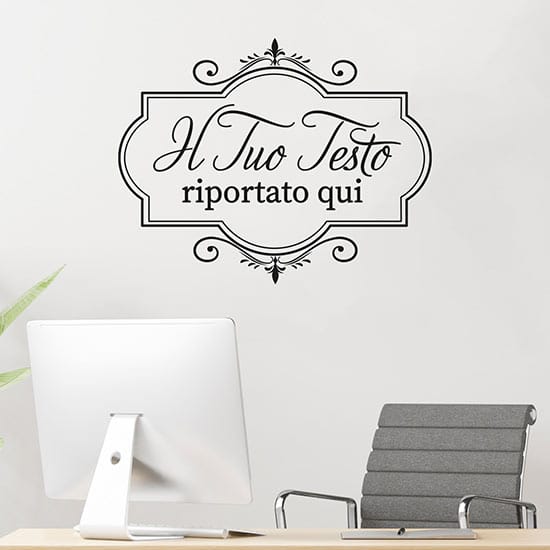 Adesivi da parete personalizzati con testo