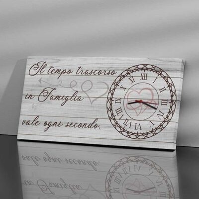 Quadro orologio da parete per la famiglia stile shabby