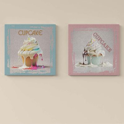 quadri su tela cupcake per cucina