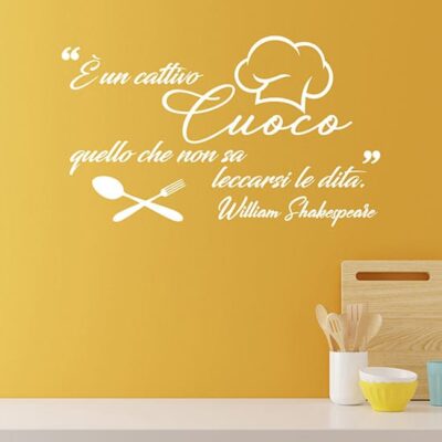 wall stickers cucina con scritte adesive