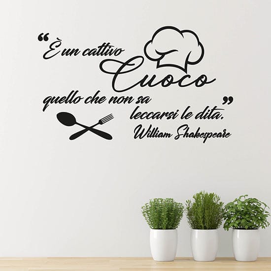 wall stickers cucina con scritte adesive murali