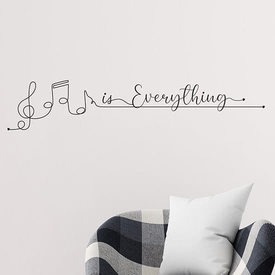 Adesivo da parete amo la musica