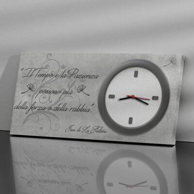 Orologio da muro con frase su tela quadro moderno