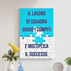 Quadro moderno ufficio con frase motivazionale stampa su tela
